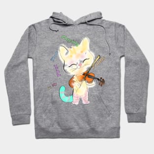 Feline Fiddler: A Cat's Concerto of Purrfect Harmony Hoodie